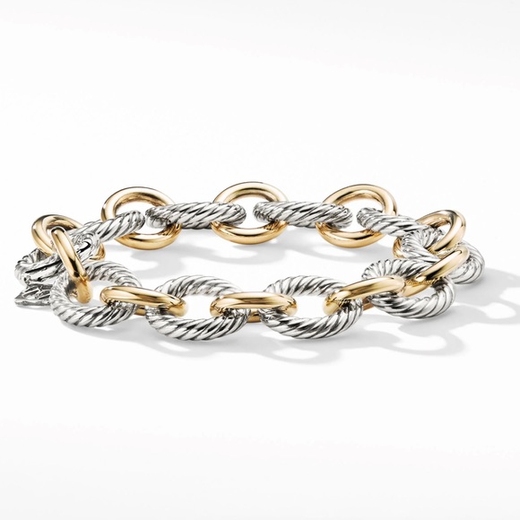 Authentic David Yurman Gold and Silver Oval Link Bracelet - Picture 3 of 15